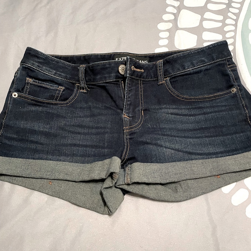 Express dark blue Jean shorts